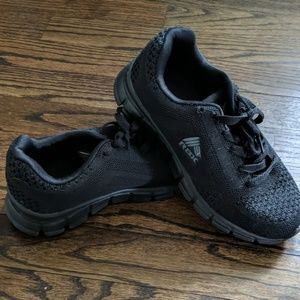 Kids black Reebok tennis shoes